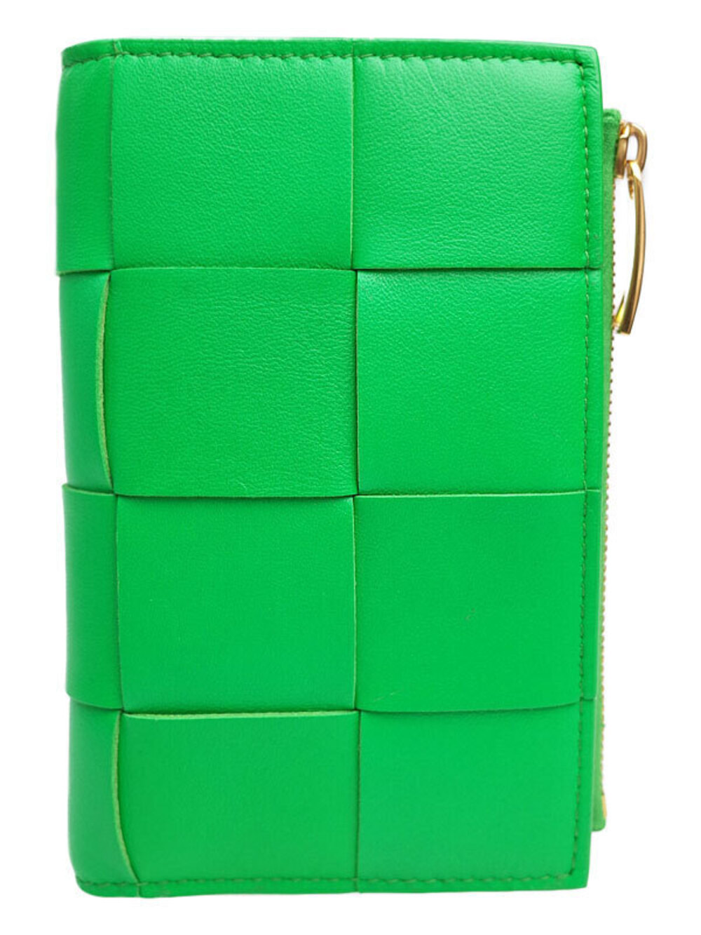 Bottega Veneta Maxi Intrecciato Bi fold Zipper Wallet Short